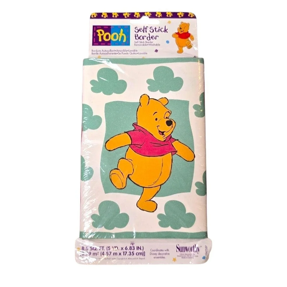 Vintage Disney Winnie the Pooh Piglet Wallpaper Border Decoration Nursery Kids